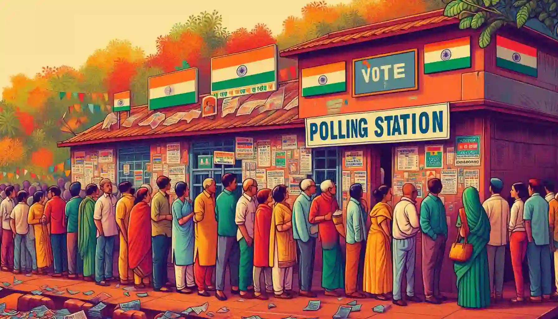 Voting Process in India : AI generated image