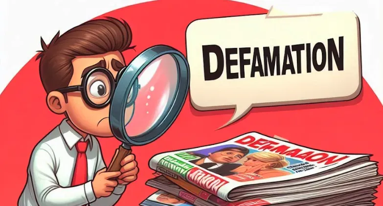 What to do if someone defames you? : AI generated image